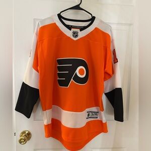 NHL Orange and Black Philadelphia Flyers Hockey Jersey
